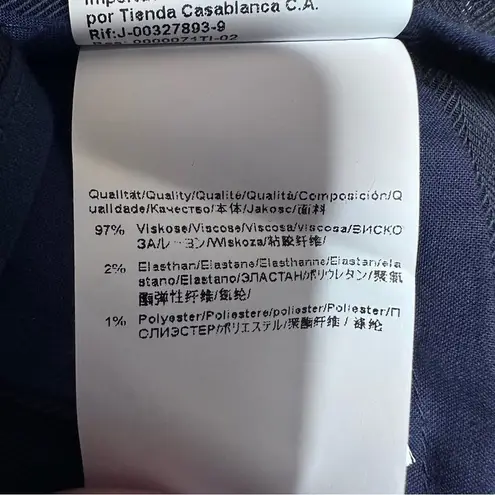 Hugo Boss Navy Pinstripe Ultra High-Rise Pleated Front Tapered Pants Size 2