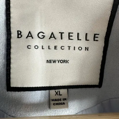 Bagatelle Puff Sleeve Moto Jacket Ice Blue Size XL