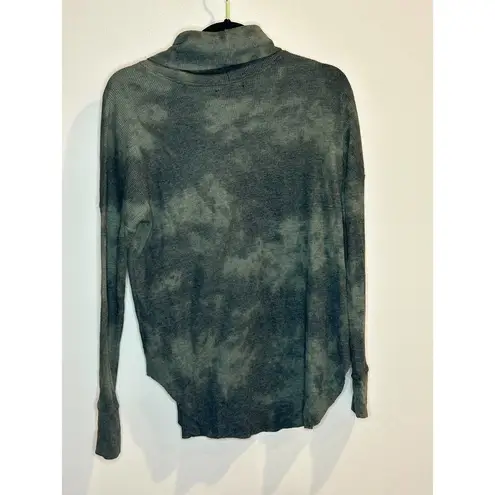 Michael Stars Tie-Dye Turtleneck Ribbed Sweater Comfy Loungewear Thermal Sz XS