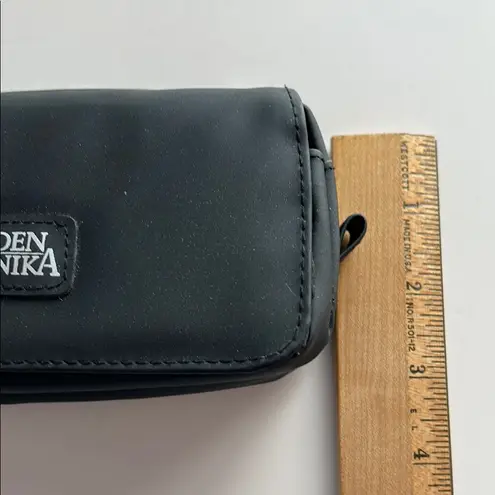 Vintage Garden Botanika black two compartments with mirror cosmetic makeup bag