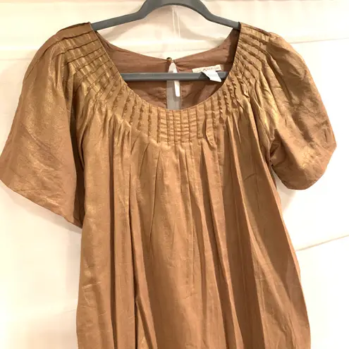 Kensie Gold Smock Babydoll Dress Size 4