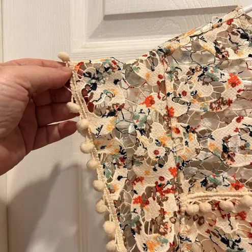 Tularosa Revolve  Lace Pom Dress Large Crochet Shift‎ Dress