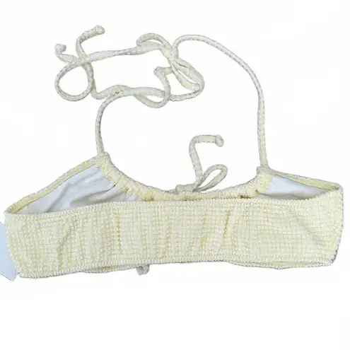 PacSun  Yellow Textured Rebecca Halter Bikini Top NWT Medium