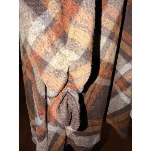 R&K Brown Plaid Dress w/ Detachable Cowl Neck Women’s Medium NWT