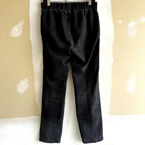 Soft Surroundings  The Ultimate Denim Pull-On Bootcut Jeans Cotton Black Small