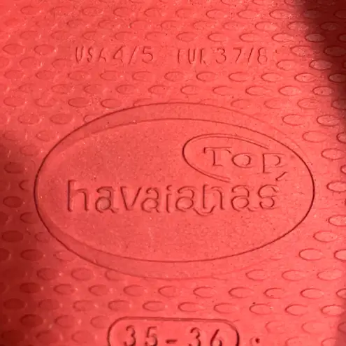 Havaianas Silver Red flip flops with crystal
