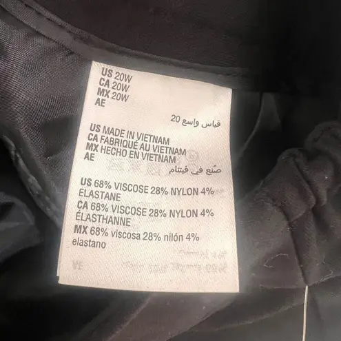 Suit Separates Womens Career Dress Pants Black Straight Fit Plus Size 20W NWT