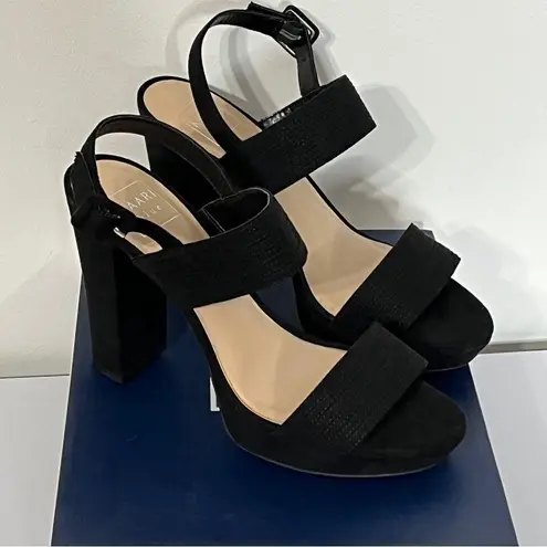 Kaari Blue Cora Black Platform Sandals
