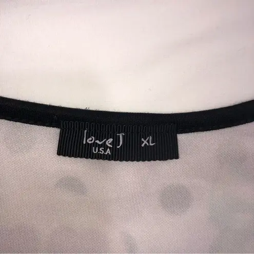 Love j USA Emoji Cropped Long Sleeve Top Polka Dot Size M/L