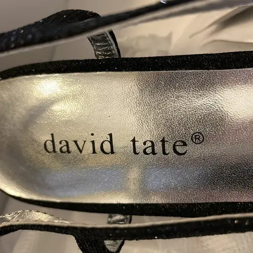 NWT David Tate “RITZ” heels in Black Glitz / Glittery black heels / Size 7