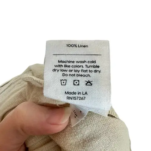 Mate the Label NEW NWT Willow 100% Linen High Waisted Pant in Natural