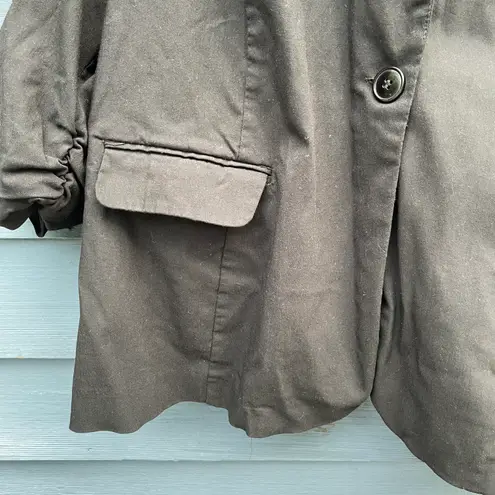 Torrid black one button 3/4 rouched sleeve blazer 3 22/24 3x - Image 4