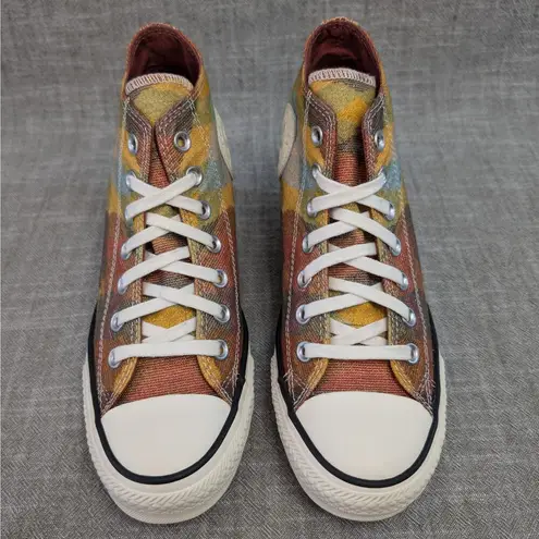 Converse x Missoni CTAS Lux Mid Hidden Wedge Canvas Auburn Yellow Womens 8