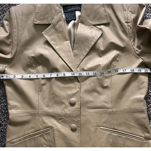 Terry Lewis Classic Luxuries Genuine Leather Vintage Jacket Cream Medium A109