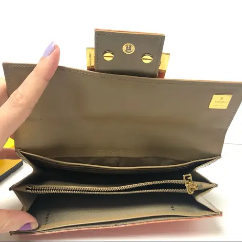 Fendi  Zucca Coral Tri Fold Long Wallet Vintage in Box