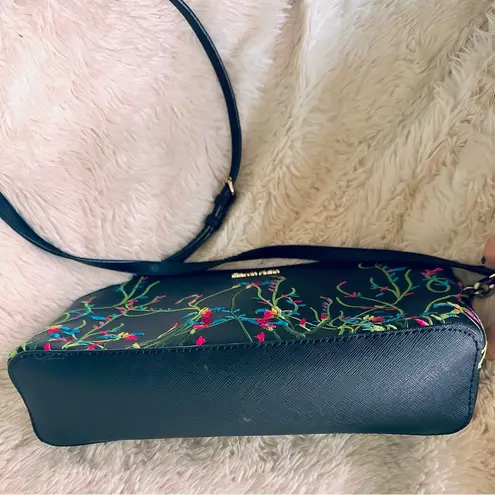 Calvin Klein  Black Floral Embroidered Handbag