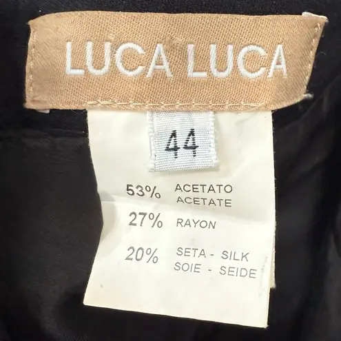 LUCA LUCA Silk Blend Pencil Skirt Black IT 44 (US 8) Made in Italy