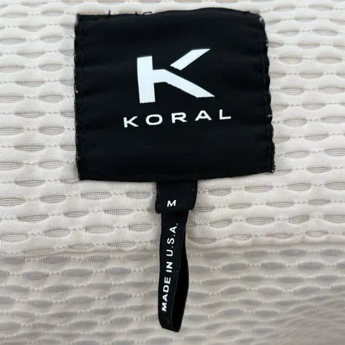 Koral Activewear Bare Knuckle Netz cream zip up athleisure jacket size M medium