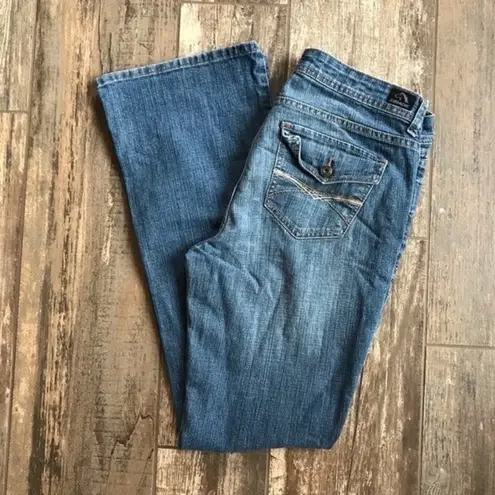 Jordache Vintage  bootcut retro back flap pocket Jeans size 8