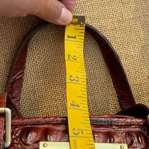 Brahmin Mini Asher Pecan Crocodile-Embossed Women's Bag