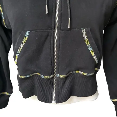 Adam Selman Sport Shrunken Zip Hoodie Black
Active Wear, Sz M