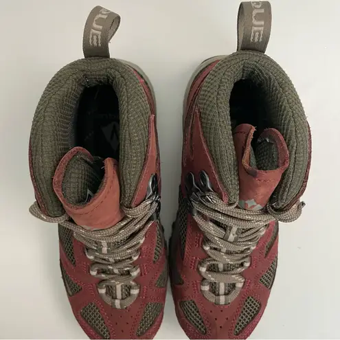 Vasque Boots Breeze III Mid GTX Vibram Leather Waterproof Hiking Comfort Red Size 6.5