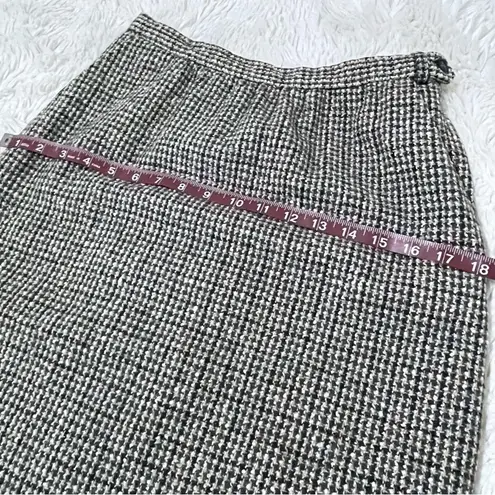 Vintage Women’s JH Collectibles Tweed Houndstooth Wool Blend Skirt size SM Union Gray