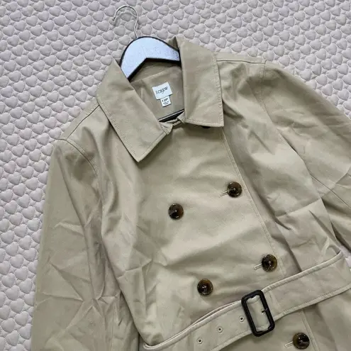J.Crew NWOT  Tan Trench Coat Womens Size 12P Peacoat Outdoor Jacket Khaki Belted