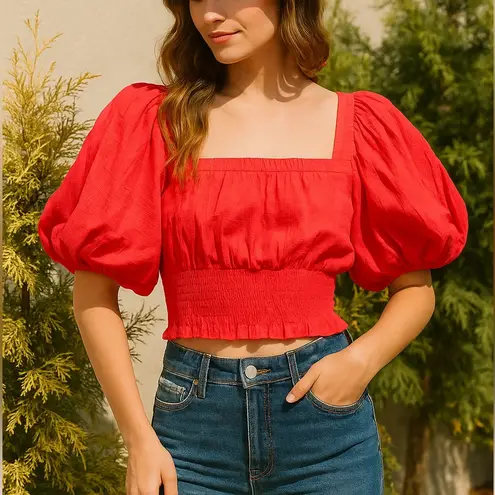 NWT Band of the Free Hot Coral Top
