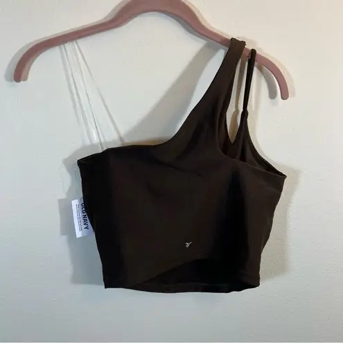 Old Navy ✨  Active Brown One Shoulder Tank Top Small NWT