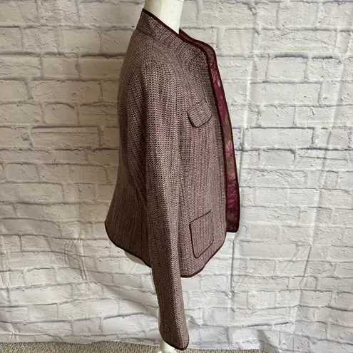 Valerie Stevens Wool Blend Women's Preppy Tweed Fall Blazer Size 14