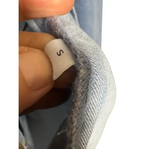 Johnny Was Provence Denim Shirt – Light Antique Wash Western Snap, Women’s Sz. S