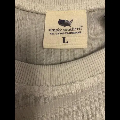 Simply Southern  Weekend Crewneck Sweatshirt L Cotton Multicolor WOMENS NWT