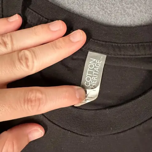 Flawless Frenchies Dallas M Black Short Sleeve Crew Neck T