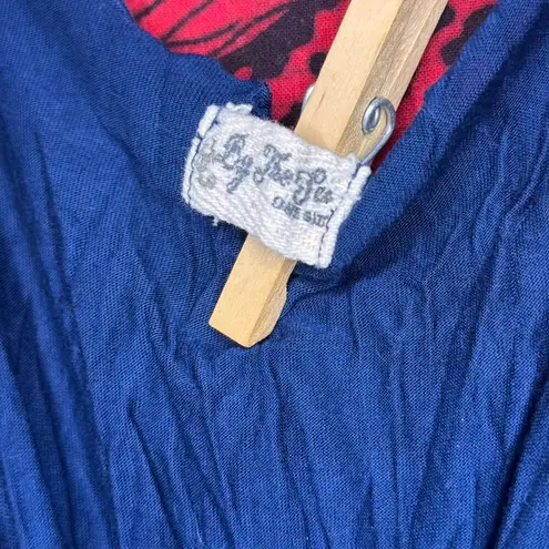 Flowing Blue & White Maxi Dress Size M