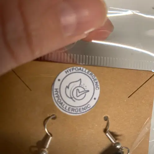 Handmade mermaid tail Dangle Earrings With Hypoallergenic Hooks White