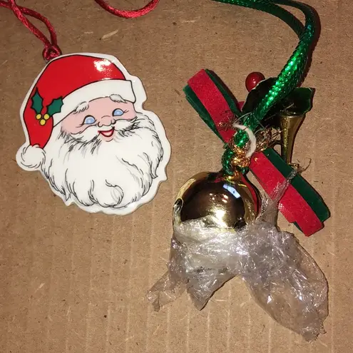 Festive Christmas Holiday Santa Jingle Bell Necklace Tinsel Earrings Jewelry Set Red