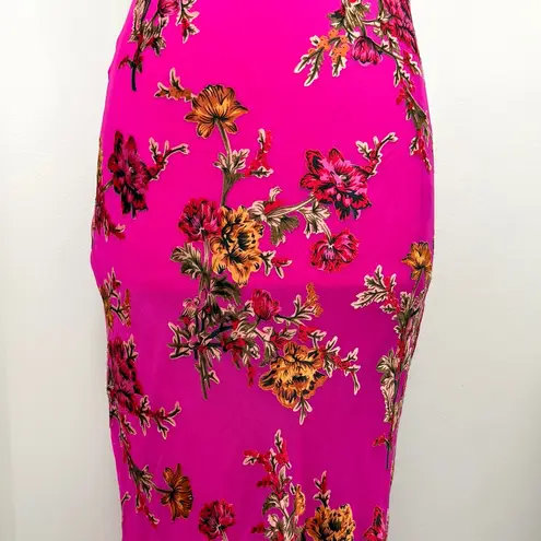 Rat & Boa NWT Kiki Silk Midi Dress Floral Pink Size S