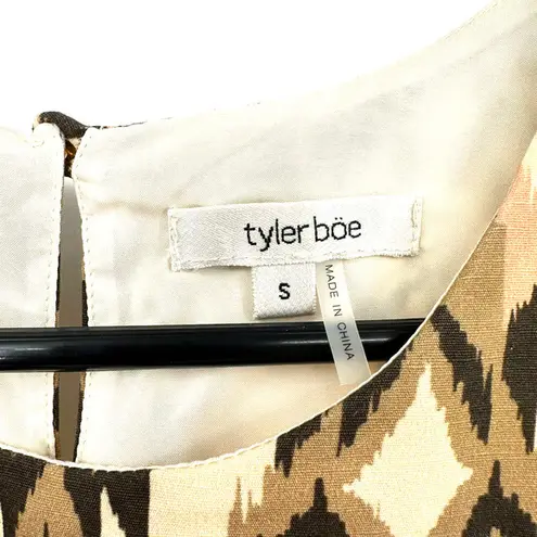 Tyler Boe size small tank top sleeveless blouse tan‎ brown cream keyhole back - Image 4