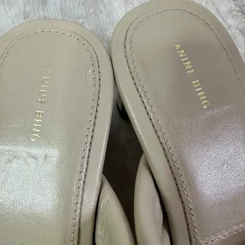 ANINE BING Cade Sandals in Beige Size 36