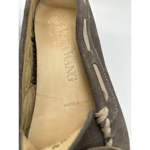 Vera Wang  Grey Suede Loafers in Size 7M Made in Italy