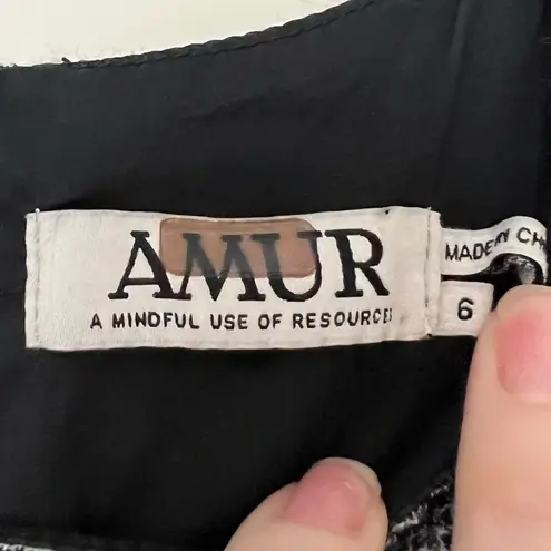 AMUR Uma Dress Grey/Charcoal Black Size 6