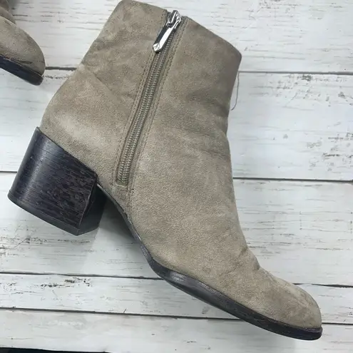 Sam Edelman  Suede Ankle Boots Tan Joey Booties 6 1/2 Neutral Boho Minimalist