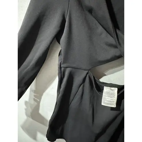 Cotton On  Black Women's Ultra Soft Twist Front Long Sleeve One Piece‎ Shorts L thumbnail 4