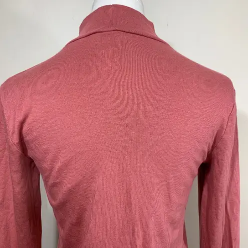 GAP Modern Turtleneck Long Sleeve Top Size Small Rose Pink Cotton Blend