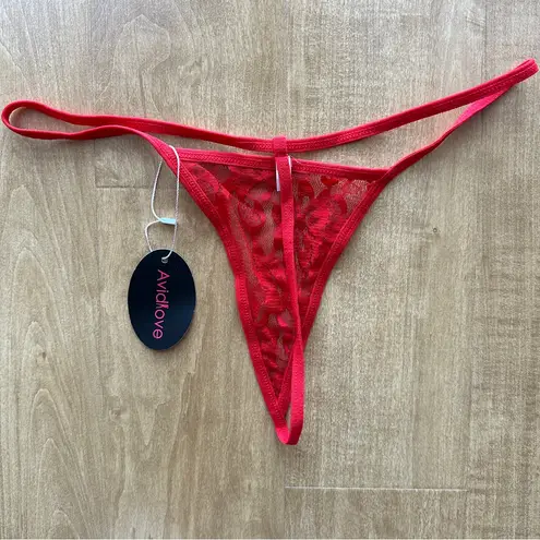 Avid Love Santa Claus Christmas Babydoll, Lace and Feather Lingerie, Medium Red