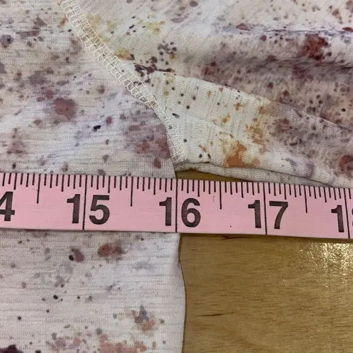 Calia by Carrie Underwood Womens Splatter Print Mock Neck Thumbhole Long Sleeve Pink