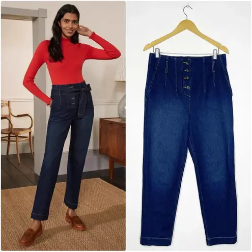 Boden Dark Wash High Waist Berkeley Pants Jeans Size 8 R Blue