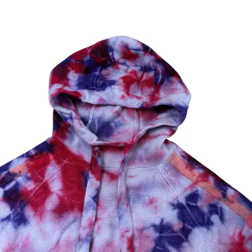 Zoe Jordan Cashmere Wool Blend Cropped Tie Dyed Hoodie XS Purple Pink