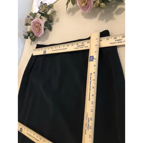 Ben Marc Women Black 2 Pc Skirt Jacket 16 Long Sleeve Formal Preppy Office Siren